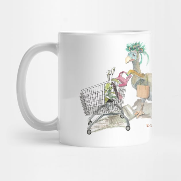 Dodo goes shopping mug bag sticker magnet teeshirt apparel by The Dodo Gallery